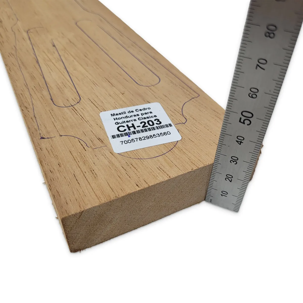 Mastil para Guitarra CH-203 de Cedro Honduras Economico con Detalles7