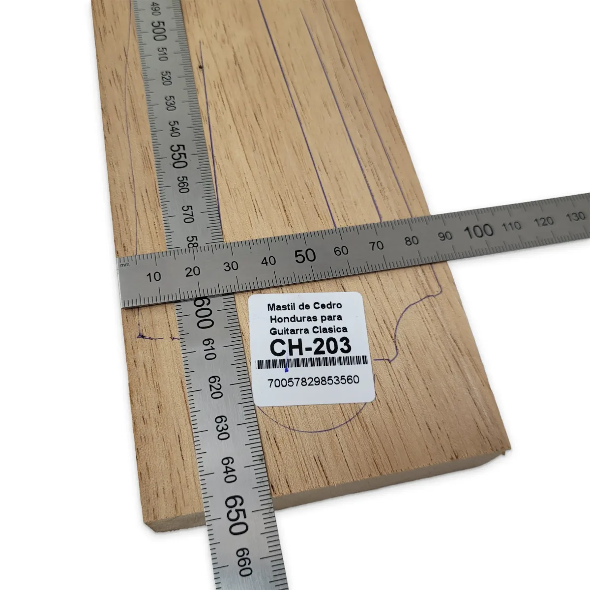 Mastil para Guitarra CH-203 de Cedro Honduras Economico con Detalles8