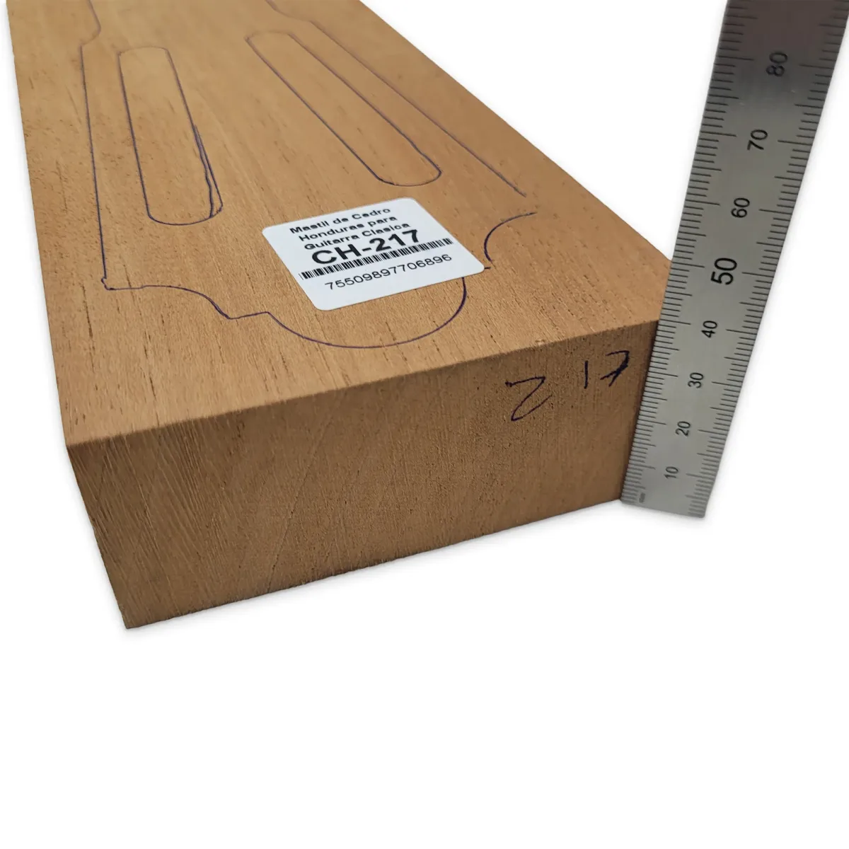 Mastil para Guitarra CH-217 de Cedro Honduras Economico con detalles4
