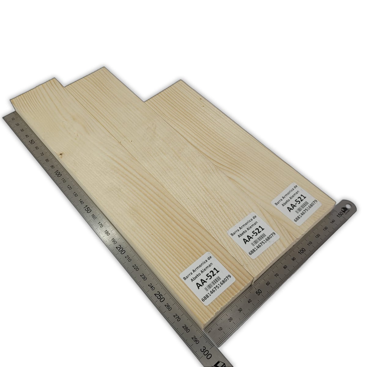 Set de 3 Barras Armonicas AA-521 de Abeto Alemán para Armado Interno / Piezas Presentan nudos y hoyitos2