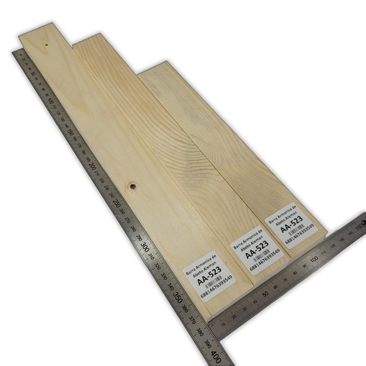 Set de 3 Barras Armonicas AA-523 de Abeto Alemán para Armado Interno / Piezas Presentan nudos y hoyitos2