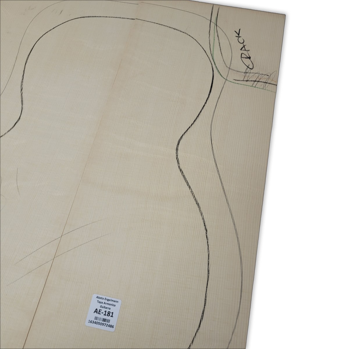 Tapa Armonica AE-181 de Abeto Engelmann Especial AAA Garra de Oso para Guitarra2