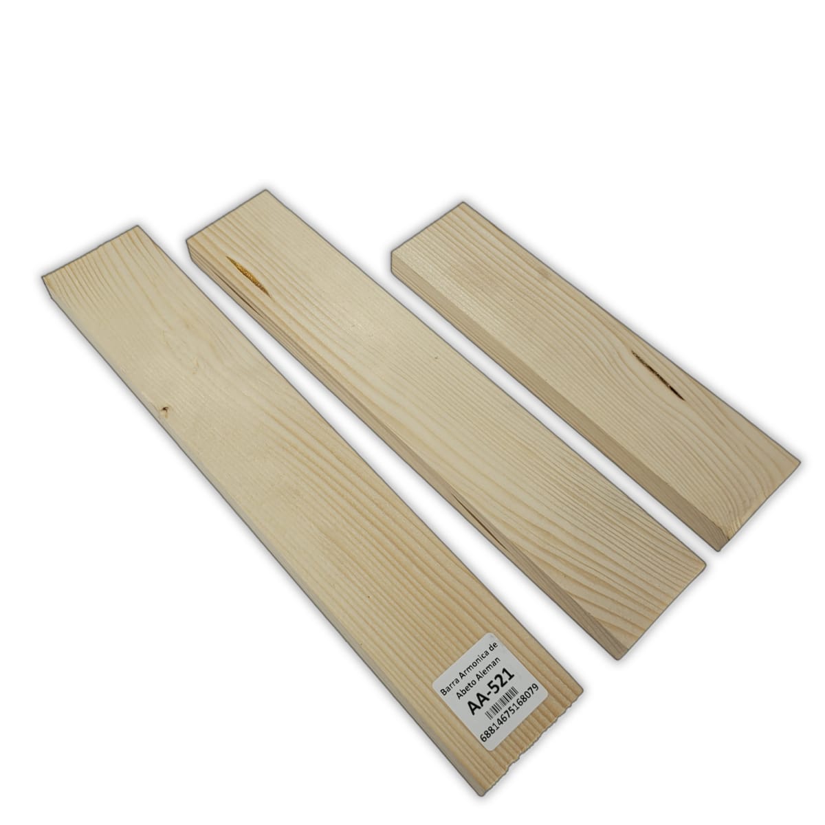 Set de 3 Barras Armonicas AA-521 de Abeto Alemán para Armado Interno / Piezas Presentan nudos y hoyitos 0