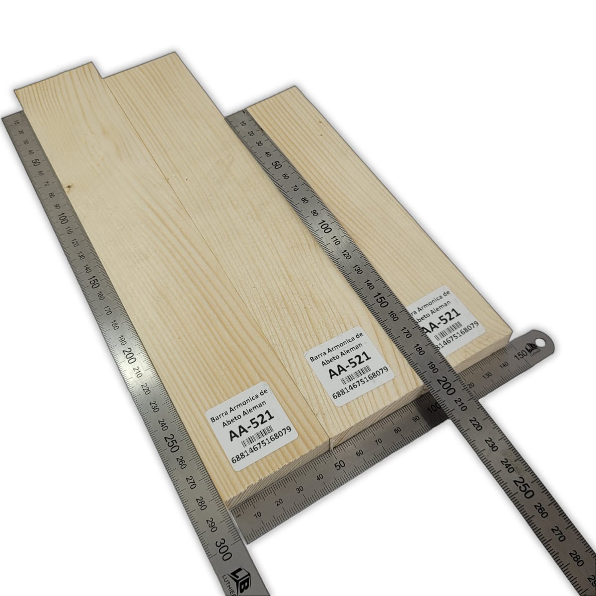 Set de 3 Barras Armonicas AA-521 de Abeto Alemán para Armado Interno / Piezas Presentan nudos y hoyitos3
