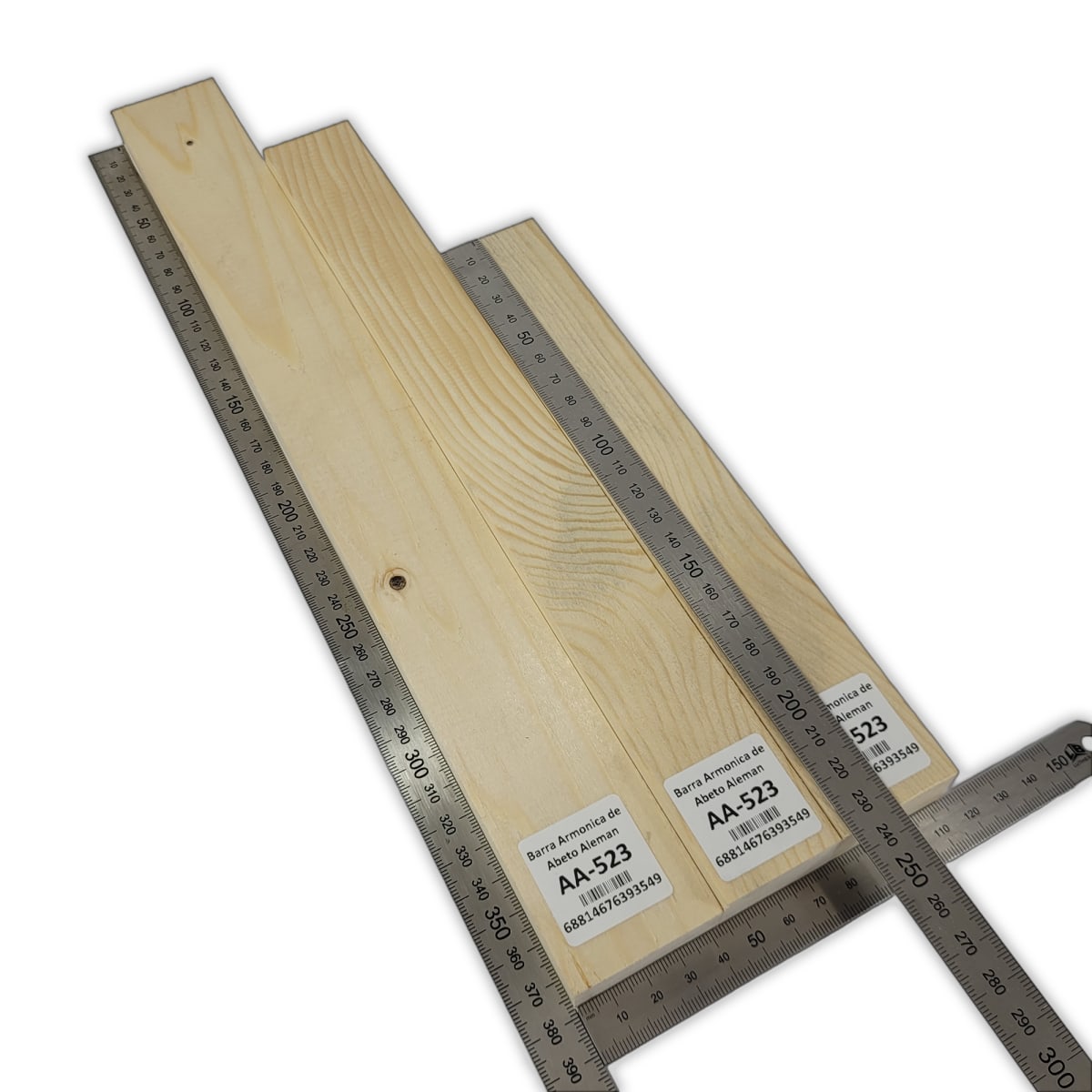 Set de 3 Barras Armonicas AA-523 de Abeto Alemán para Armado Interno / Piezas Presentan nudos y hoyitos3