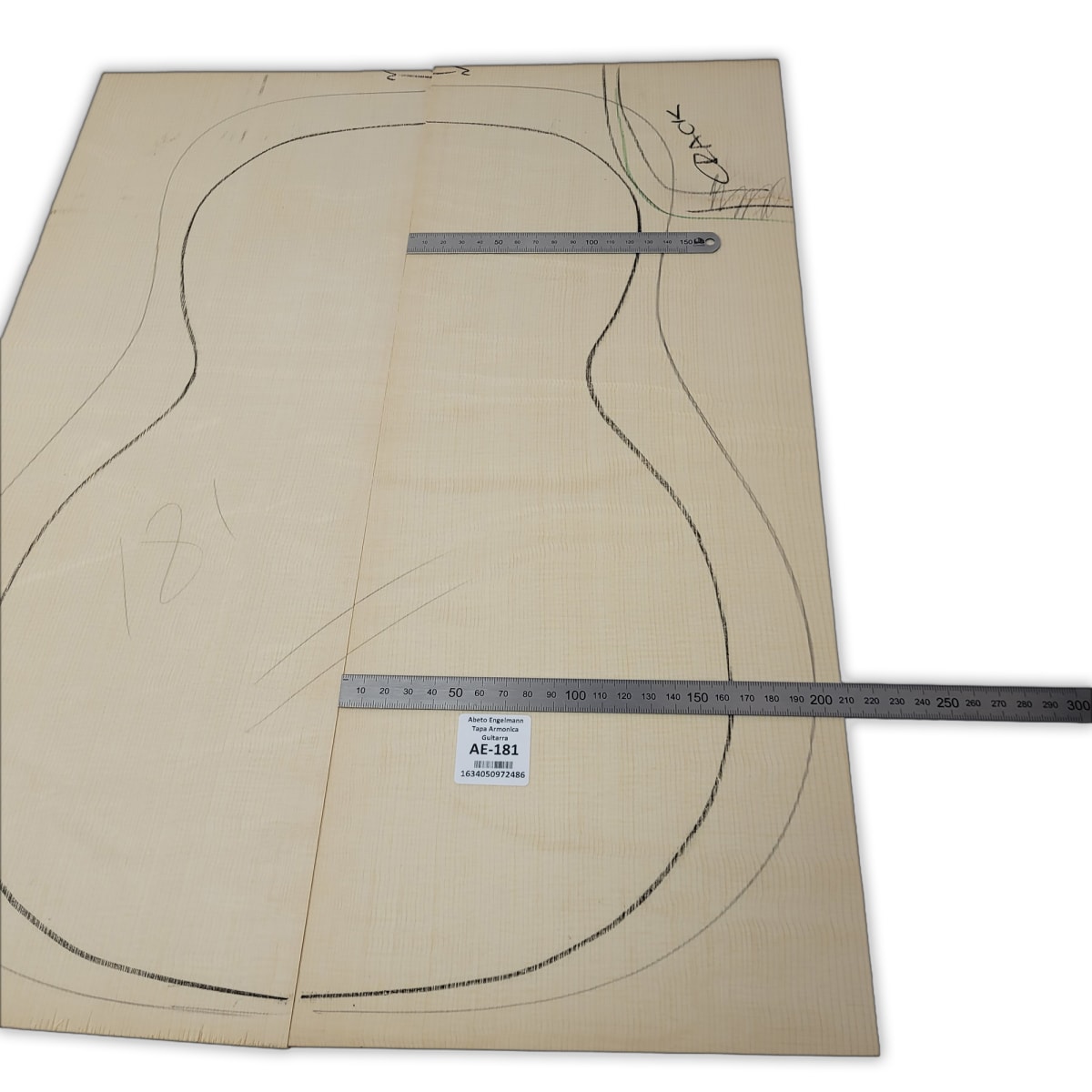 Tapa Armonica AE-181 de Abeto Engelmann Especial AAA Garra de Oso para Guitarra11
