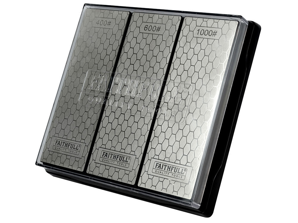 Set de Piedras Diamantadas para Afilar. Mod: FAIDWTRIPLE. Granos: 400 - 600 - 1000 0
