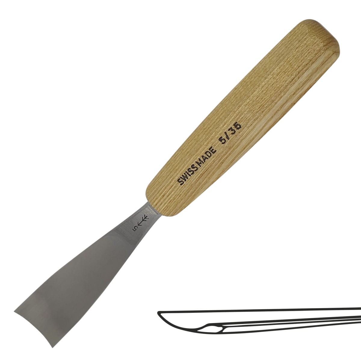 Gubia No 5 Semi Plana de 35 mm de ancho 0