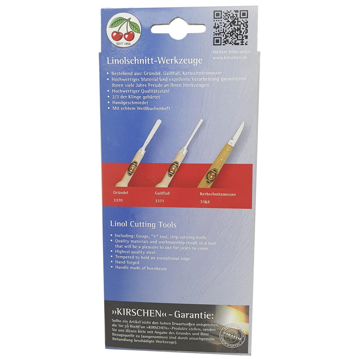 Set de 2 Gubias y 1 Cuchillo Two Cherries 3450 SB para Xilografia17