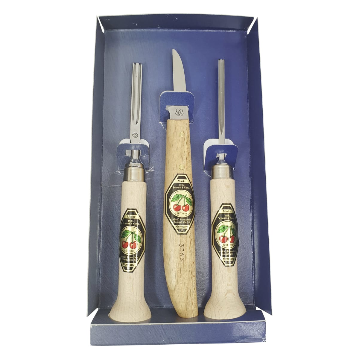 Set de 2 Gubias y 1 Cuchillo Two Cherries 3450 SB para Xilografia16