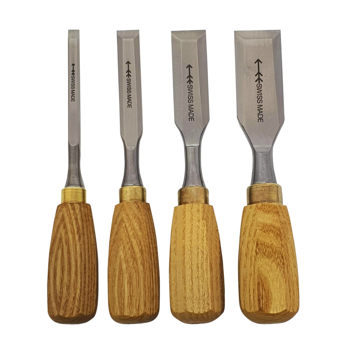 Set de 4 Mini Formones Carpinteros + Base de Madera. Mod: Bch 4er5