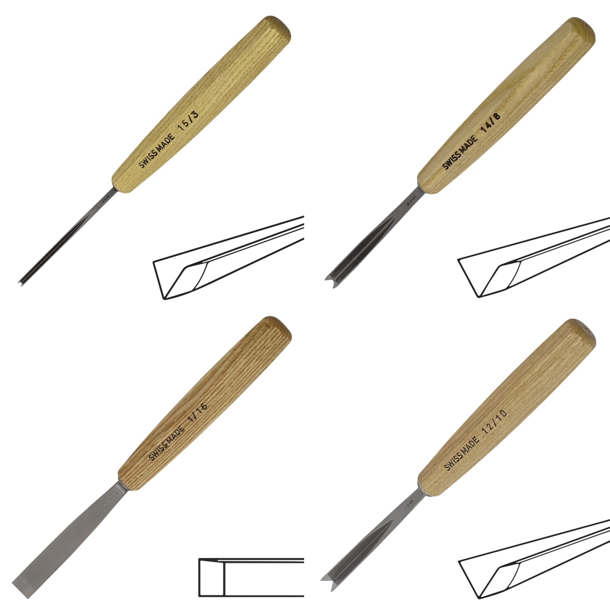Set de Gubias Pfeil Ro25 con Estuche para Tallado en Madera (25 pcs)9