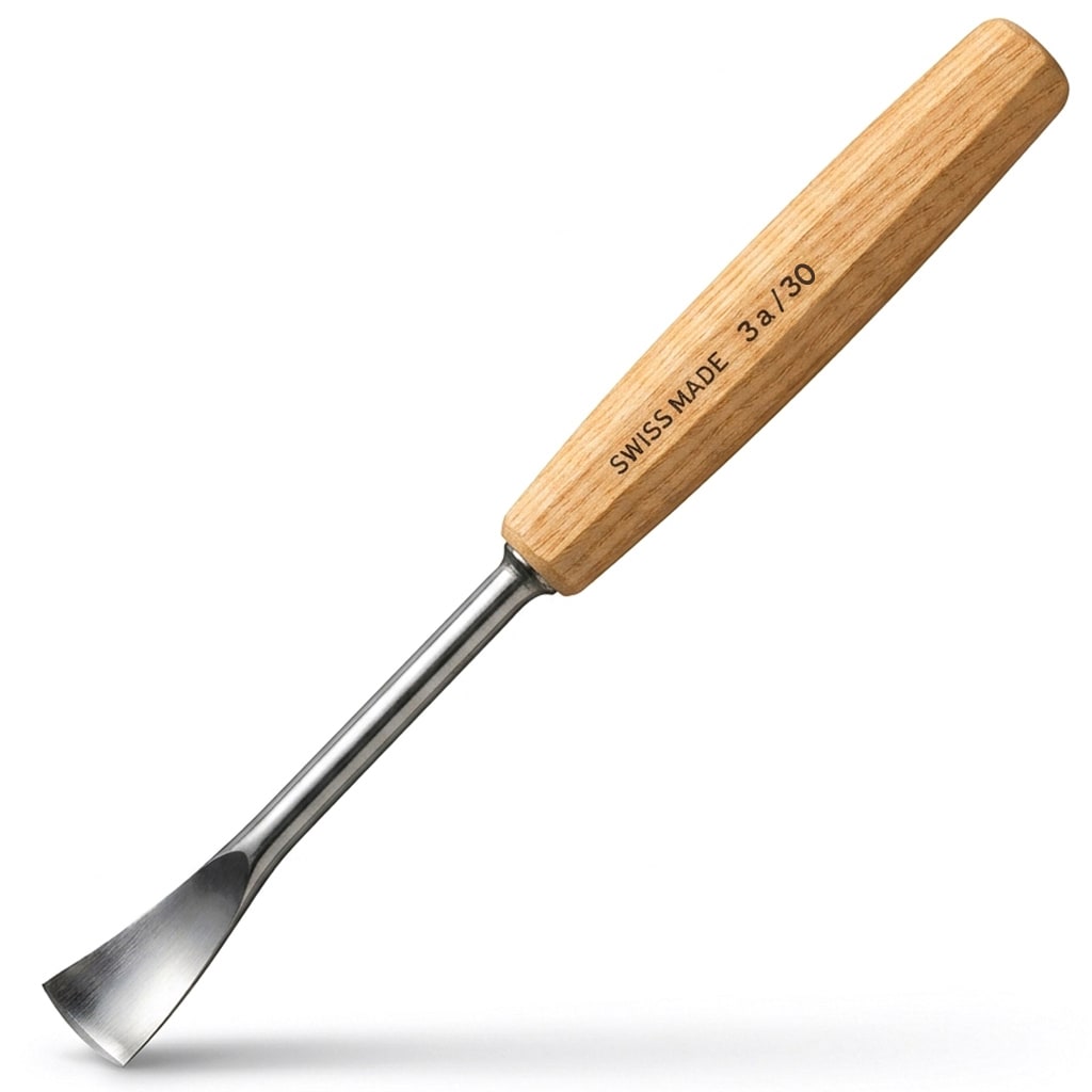 Gubia No 3A Semi Plana Corta de 30 mm de ancho para hacer Cuchara o Cuenco 0