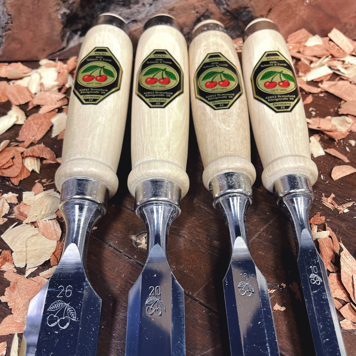 Set de 4 Formones Carpinteros Two Cherries 1181 SB3