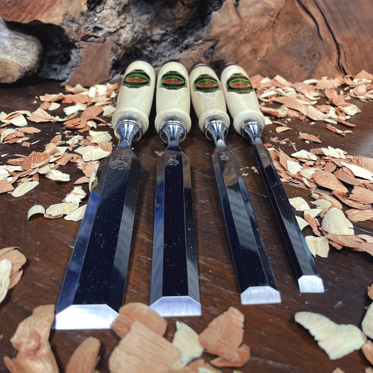 Set de 4 Formones Carpinteros Two Cherries 1181 SB2