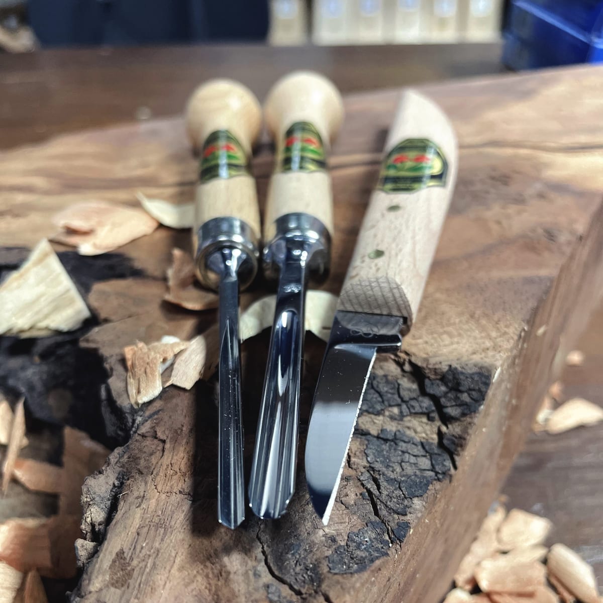 Set de 2 Gubias y 1 Cuchillo Two Cherries 3450 SB para Xilografia14