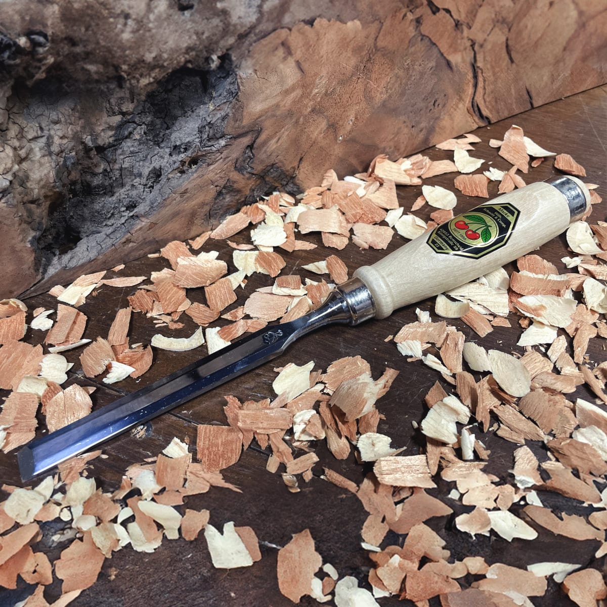 Set de 6 Formones Carpinteros y 1 Estuche de Cuero Two Cherries 1171 LRT29