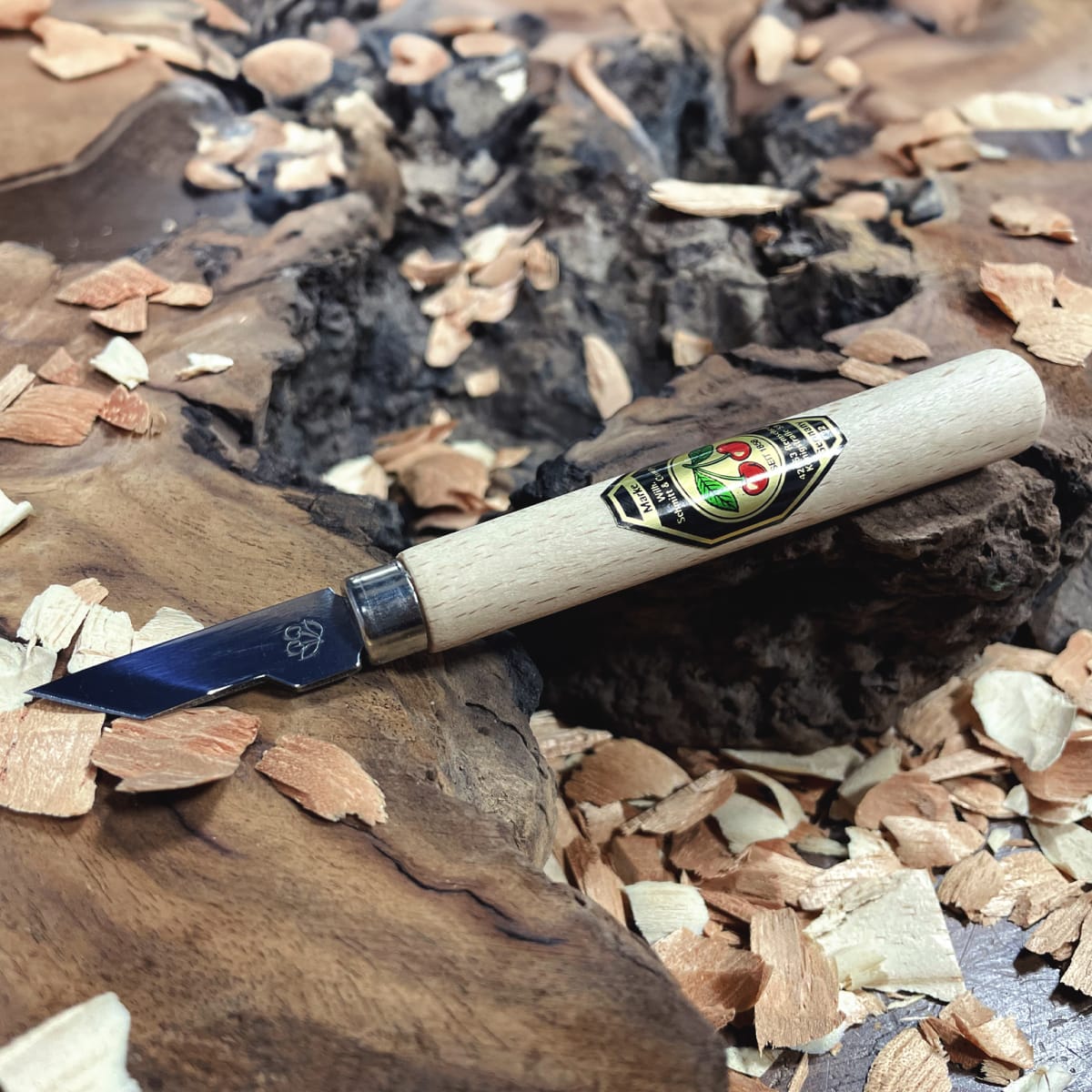 Set 3437 HK de 3 Mini Gubias 3 Cuchillos y 1 Piedra Two Cherries para Xilografia y Tallado31