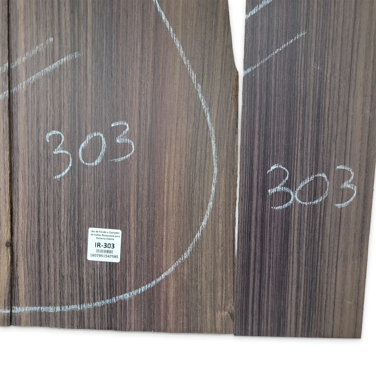 Set de Aros y Fondo IR-303 de Indian Rosewood Especial para Guitarra Clasica / Corte Radial 0