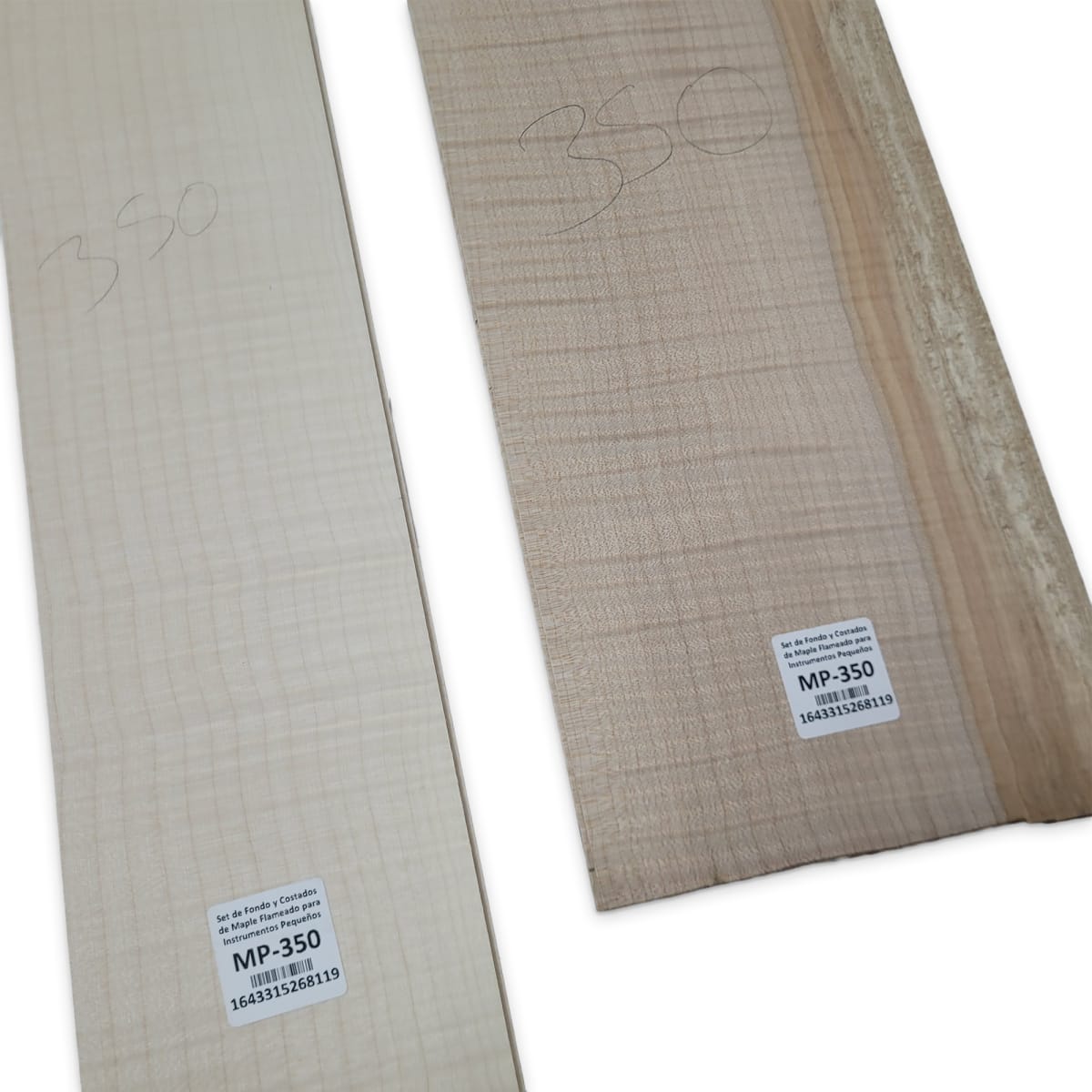 Set de Fondo y Costados MP-350 de Maple Flameado para Instrumentos Pequeños2