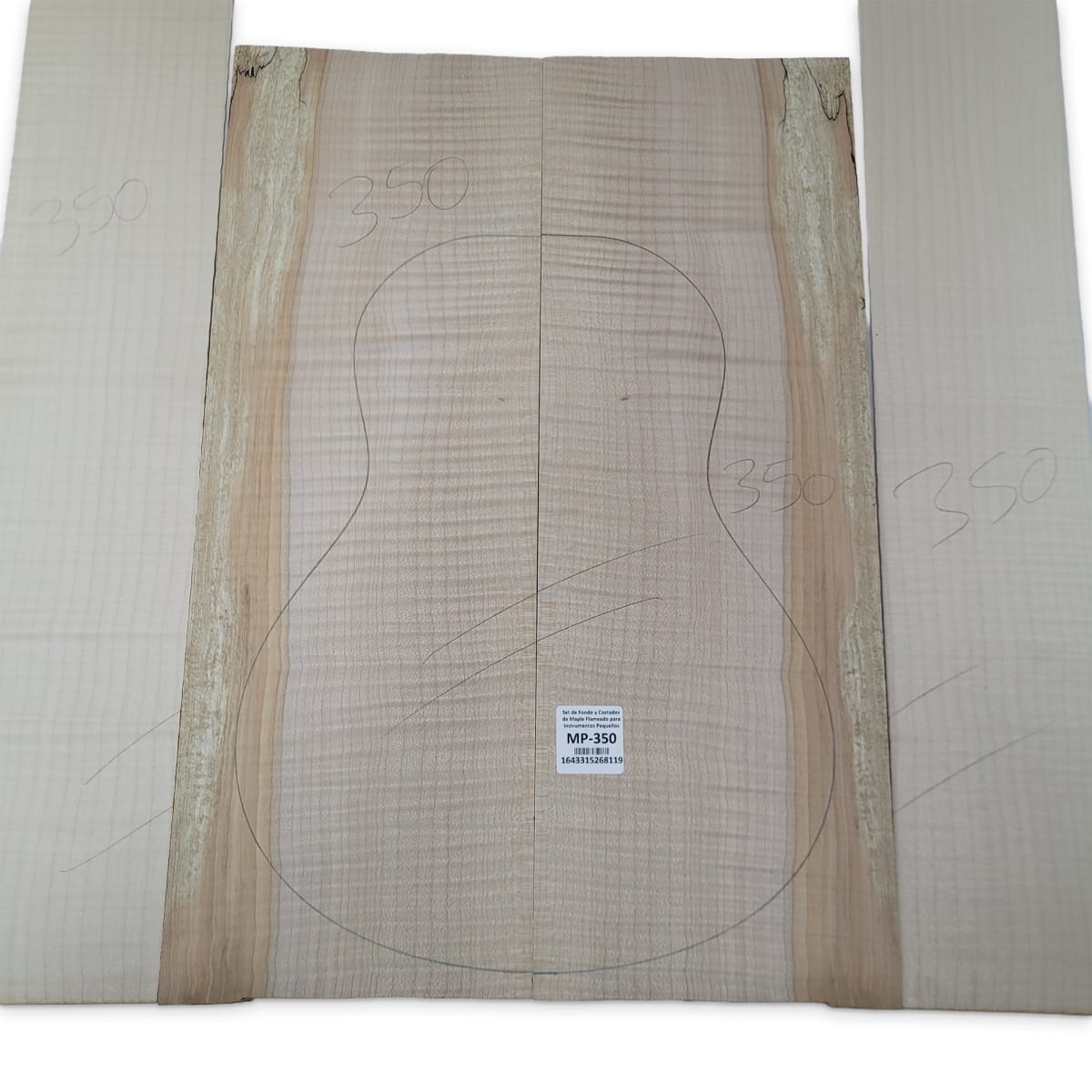 Set de Fondo y Costados MP-350 de Maple Flameado para Instrumentos Pequeños8