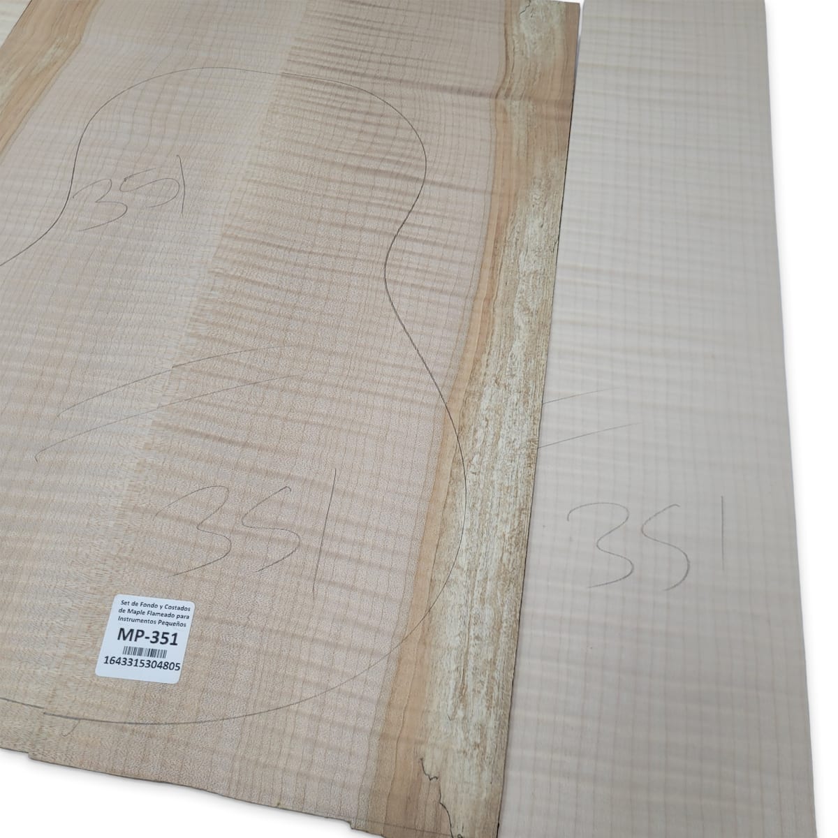 Set de Fondo y Costados MP-351 de Maple Flameado para Instrumentos Pequeños11