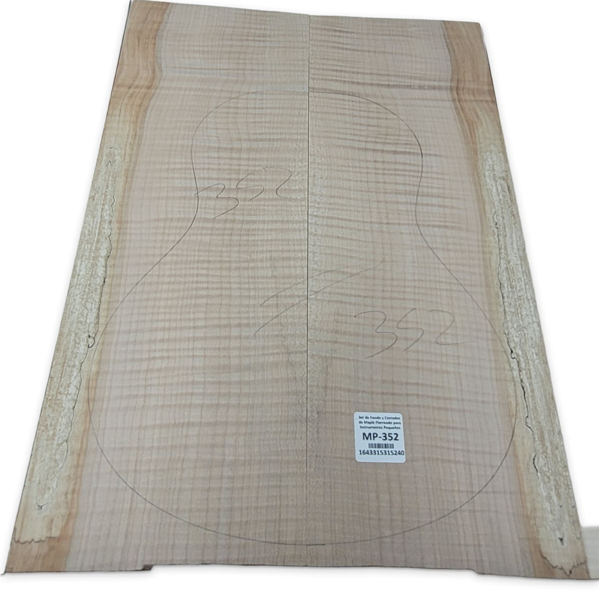 Set de Fondo y Costados MP-352 de Maple Flameado para Instrumentos Pequeños11