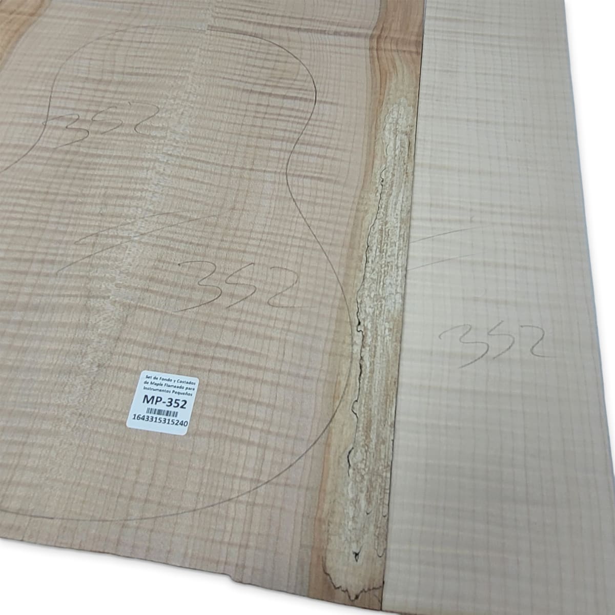 Set de Fondo y Costados MP-352 de Maple Flameado para Instrumentos Pequeños9