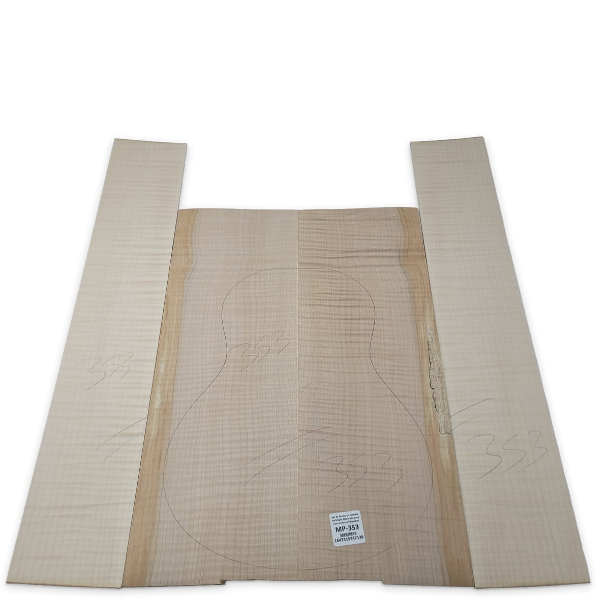 Set de Fondo y Costados MP-353 de Maple Flameado para Instrumentos Pequeños11