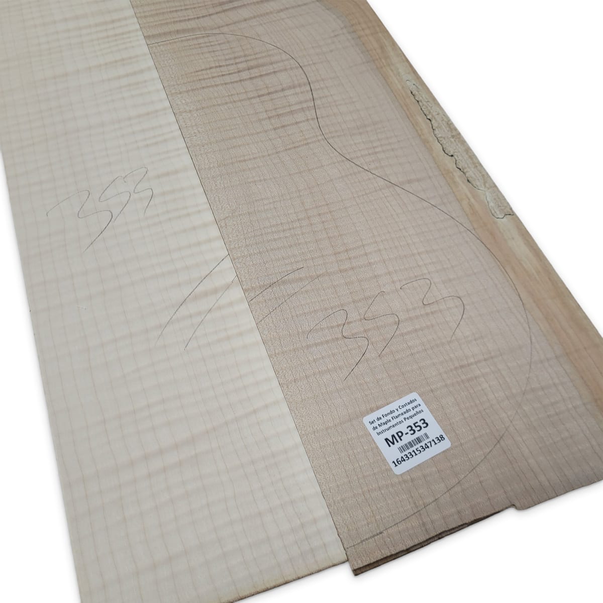 Set de Fondo y Costados MP-353 de Maple Flameado para Instrumentos Pequeños5