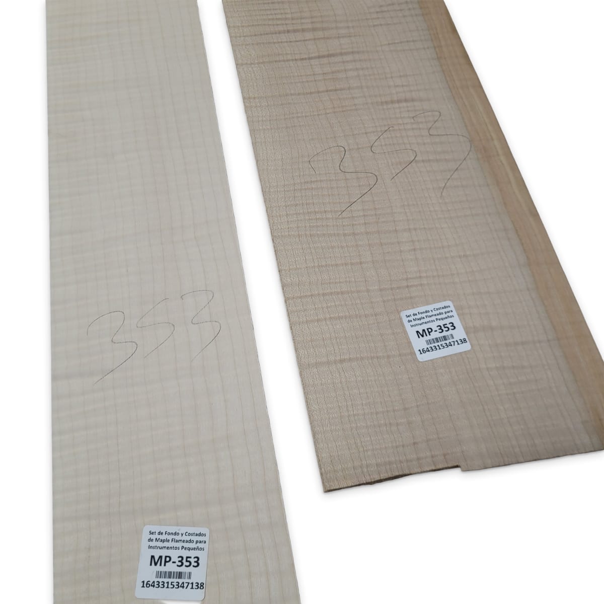 Set de Fondo y Costados MP-353 de Maple Flameado para Instrumentos Pequeños7