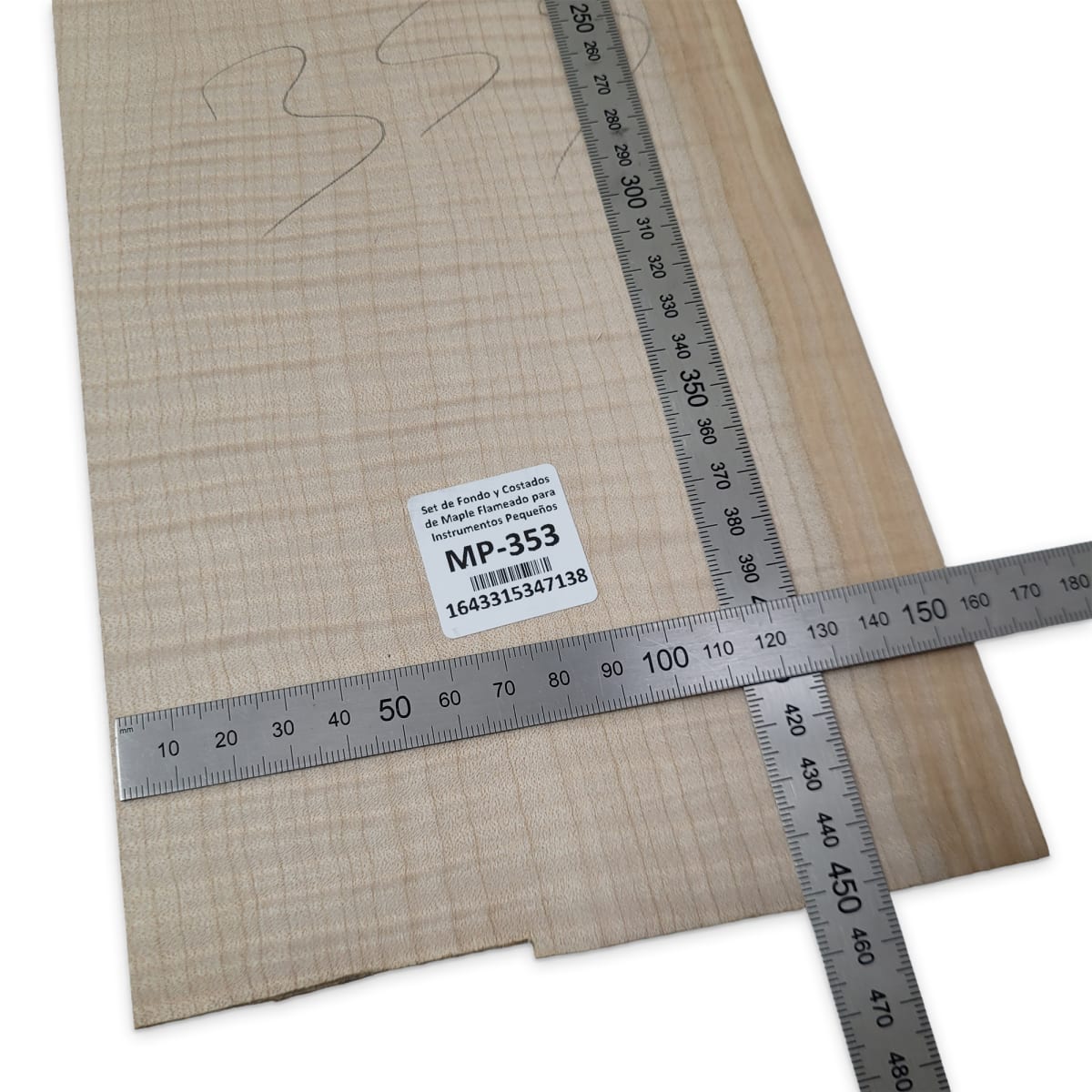 Set de Fondo y Costados MP-353 de Maple Flameado para Instrumentos Pequeños3