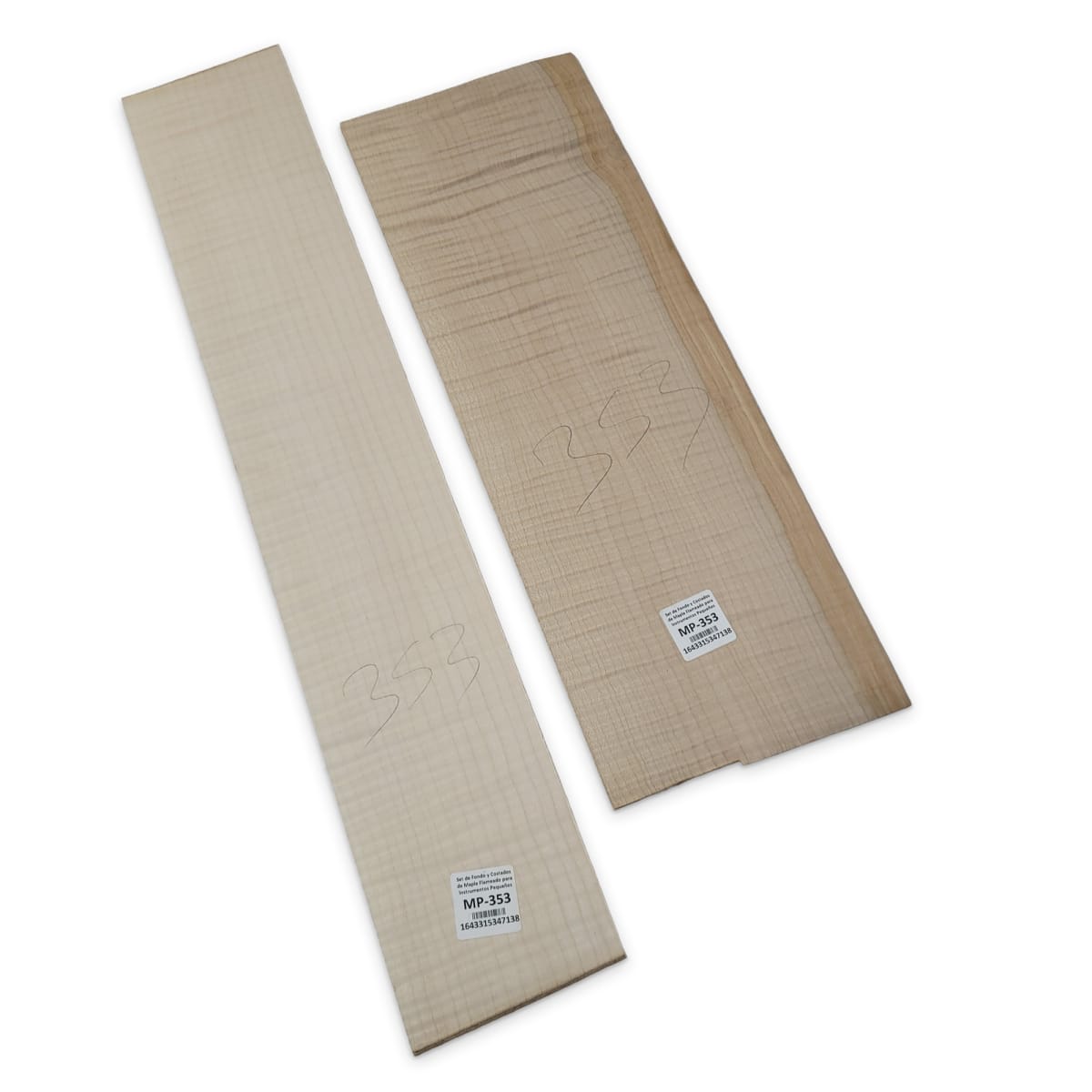 Set de Fondo y Costados MP-353 de Maple Flameado para Instrumentos Pequeños8