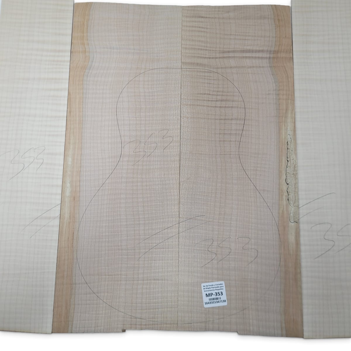 Set de Fondo y Costados MP-353 de Maple Flameado para Instrumentos Pequeños9