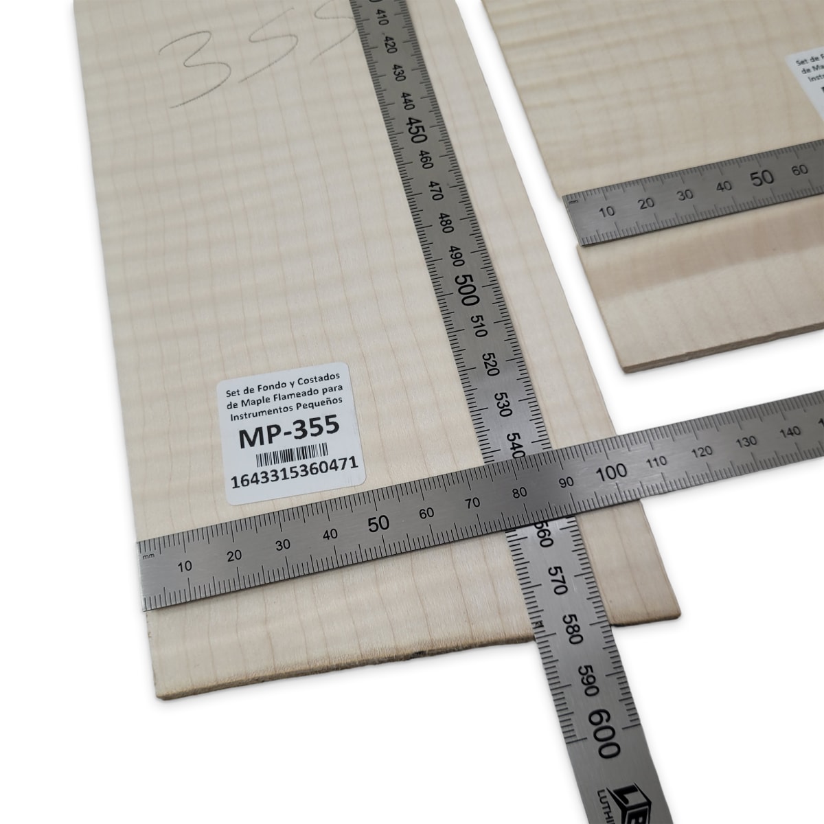 Set de Fondo y Costados MP-355 de Maple Flameado para Instrumentos Pequeños2
