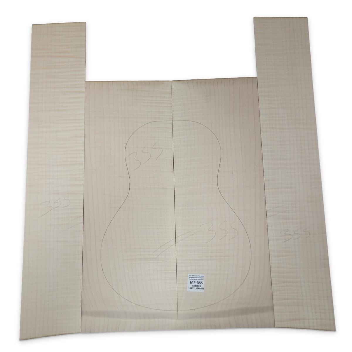 Set de Fondo y Costados MP-355 de Maple Flameado para Instrumentos Pequeños9