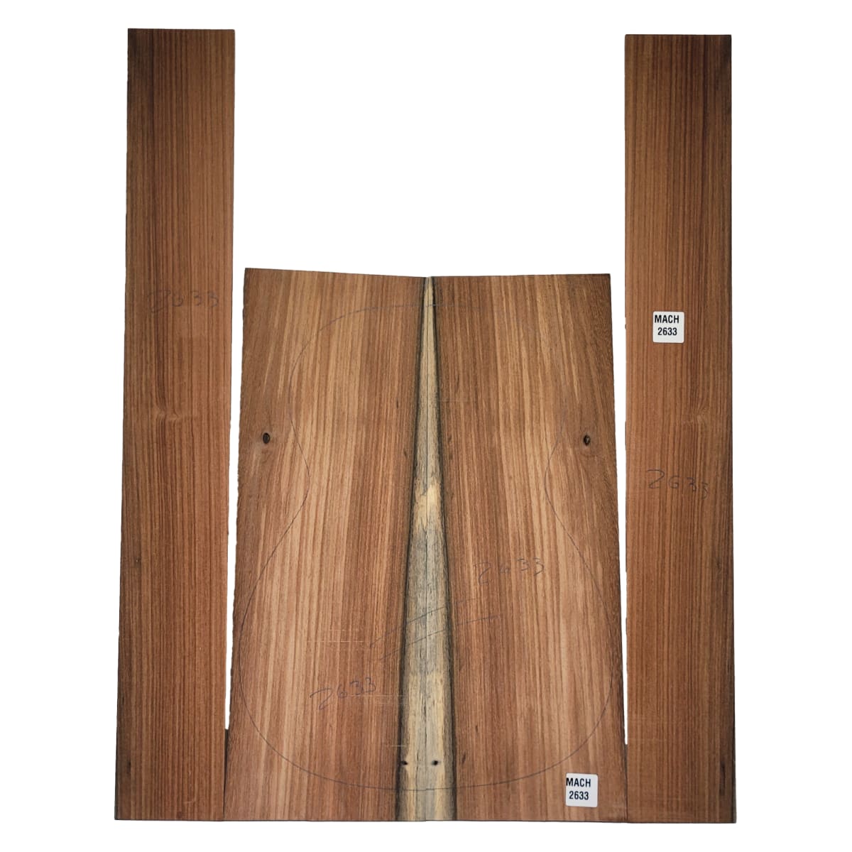 Set Unico REF: MACH-2633 de Machiche Mexicano para Fondo y Costados de Guitarra 0