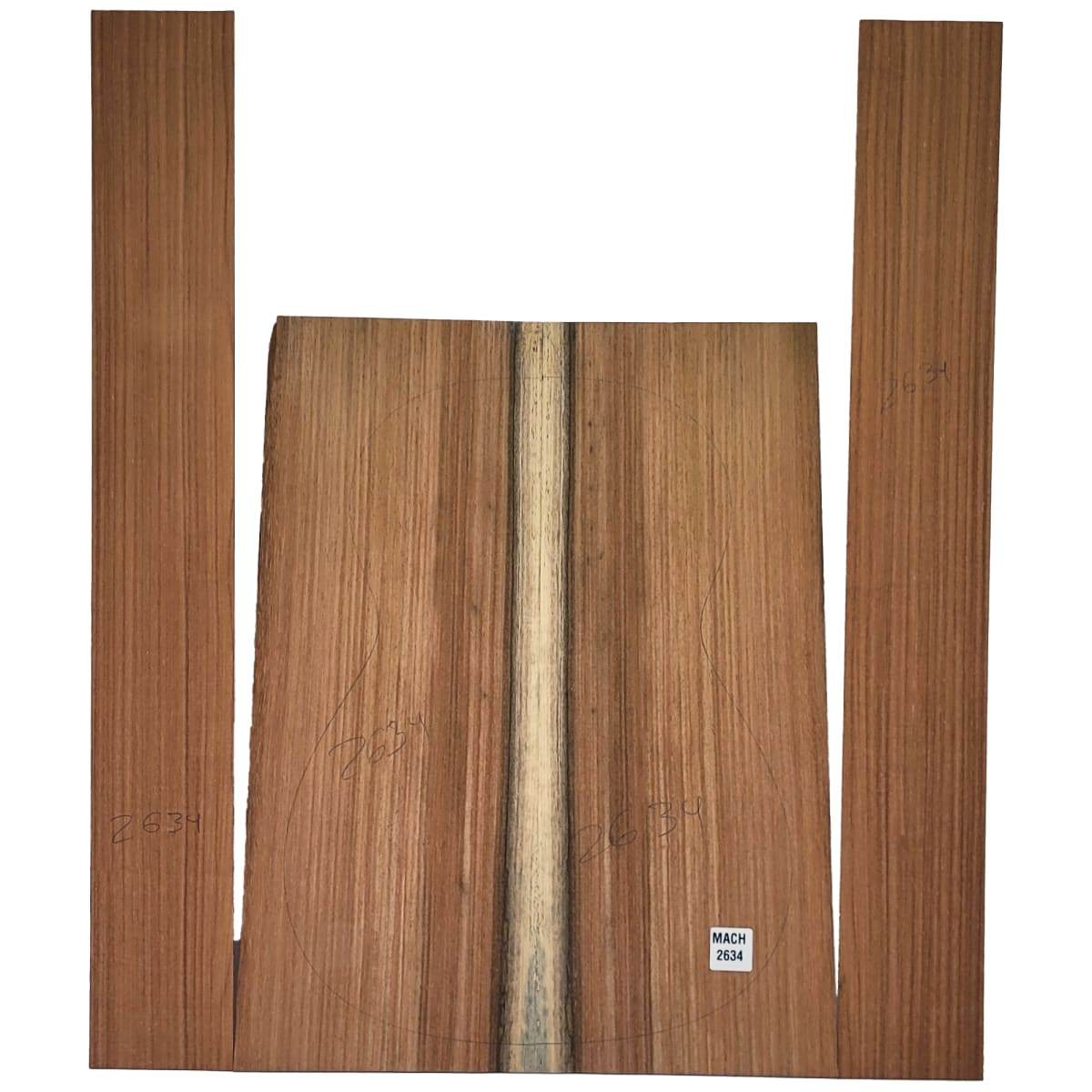 Set Unico REF: MACH-2634 de Machiche Mexicano para Fondo y Costados de Guitarra 0