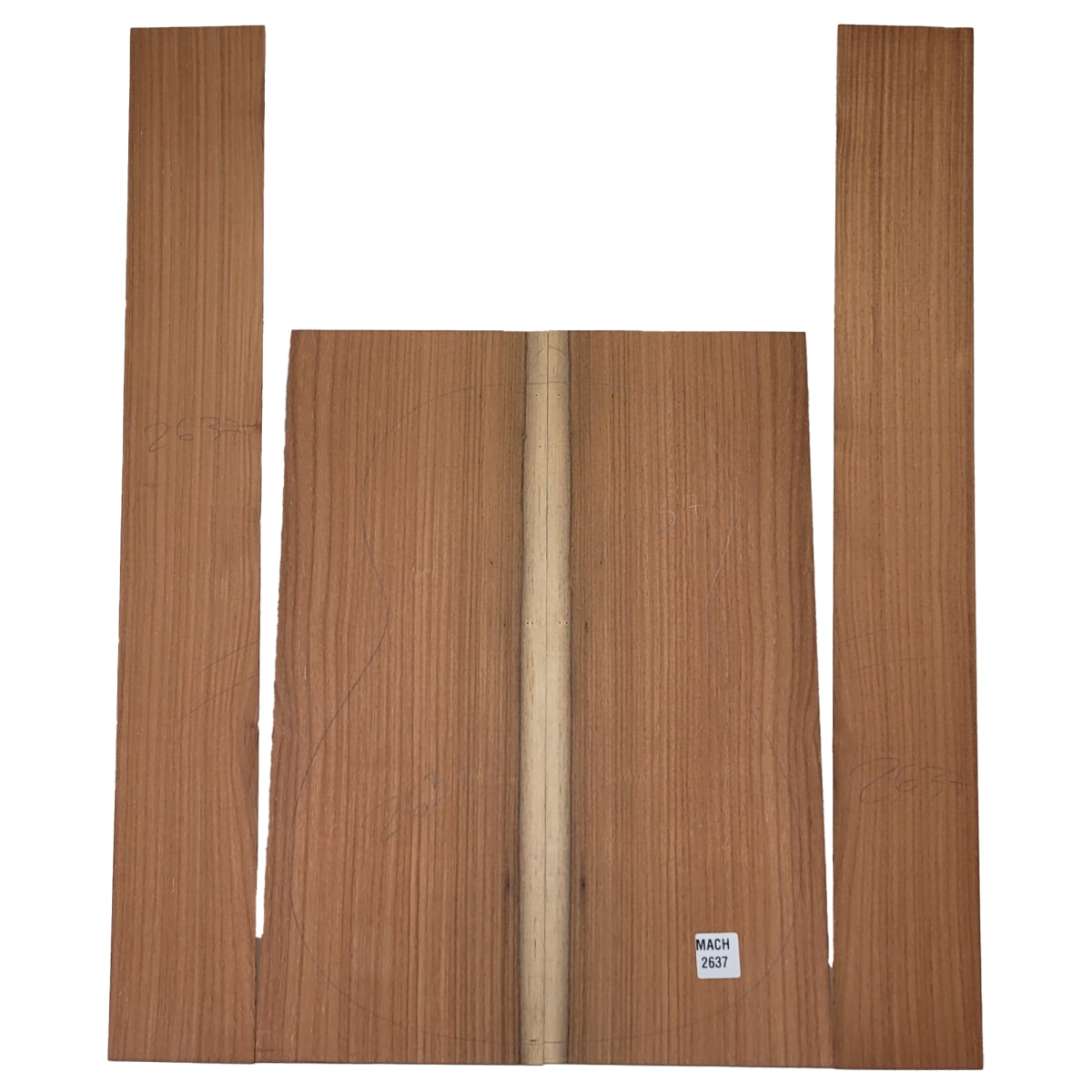 Set Unico REF: MACH-2637 de Machiche Mexicano para Fondo y Costados de Guitarra 0