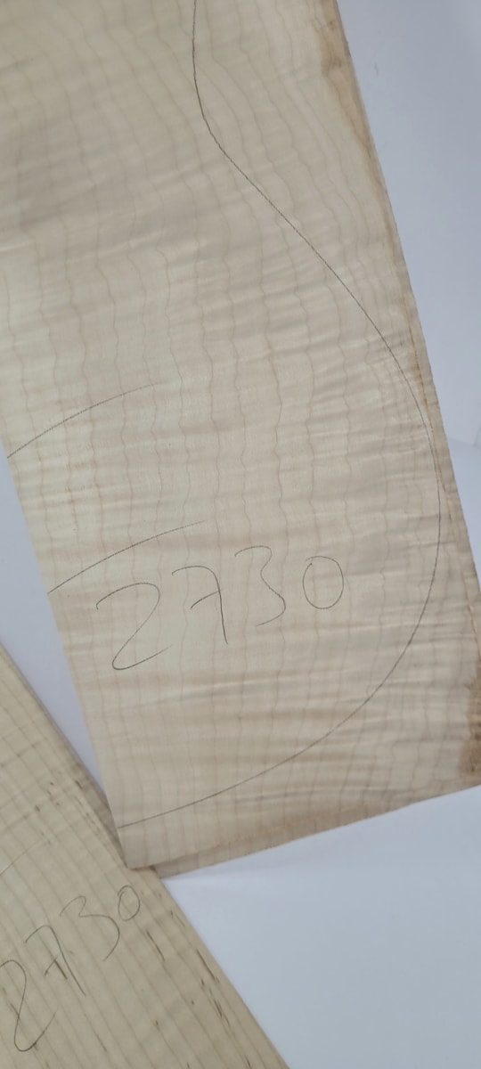 Set de Aros y Fondos para Guitarra 2730 de Maple Flameado AAA Especial2