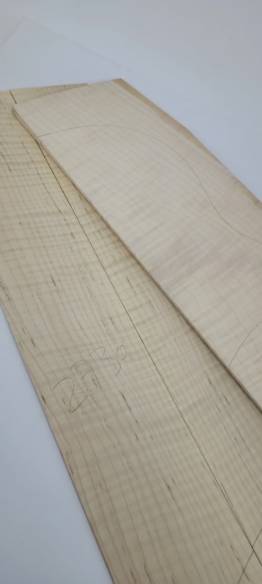 Set de Aros y Fondos para Guitarra 2730 de Maple Flameado AAA Especial3