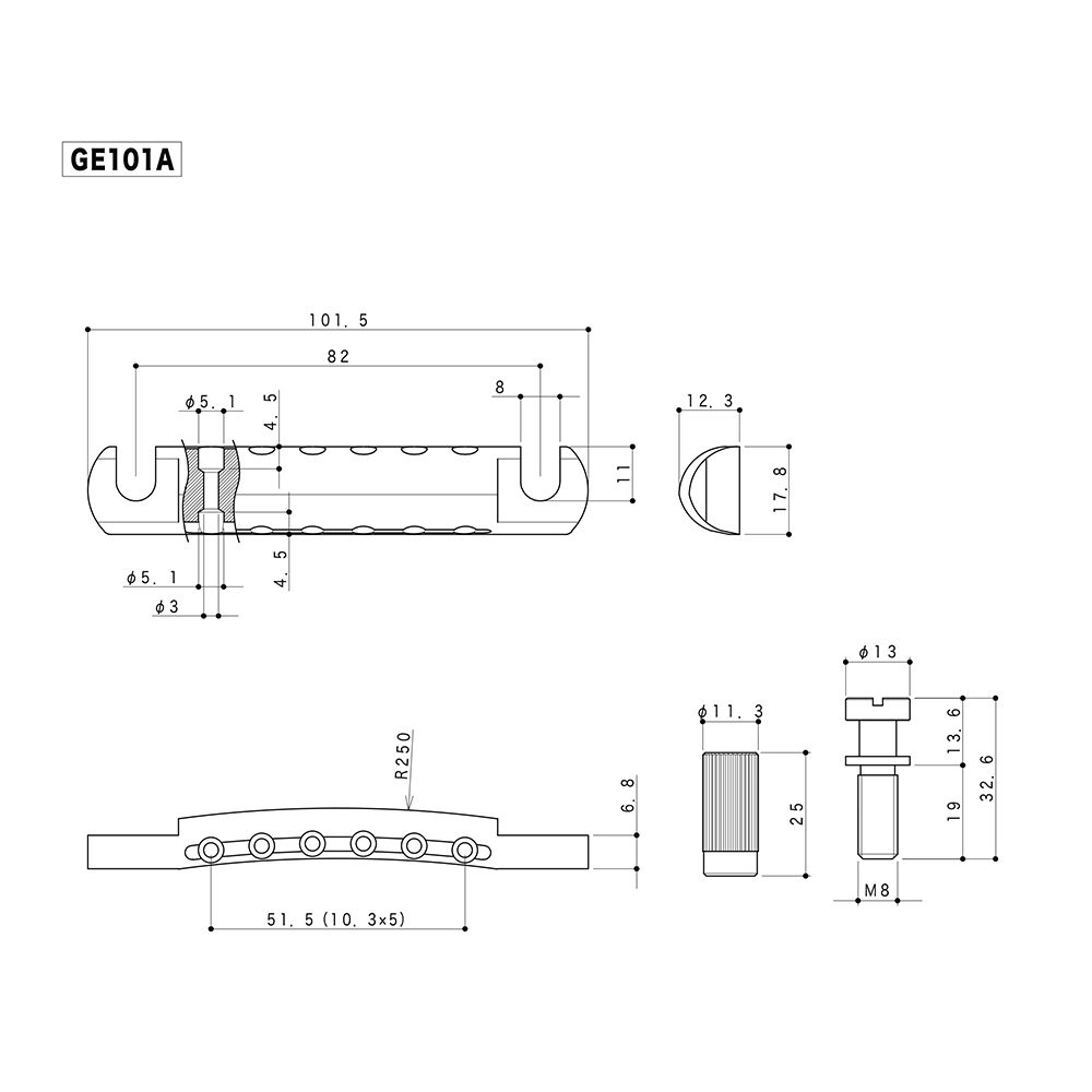 Tiracuerdas. Mod: GE101A. Color: Aged Nickel (51.5 mm )4