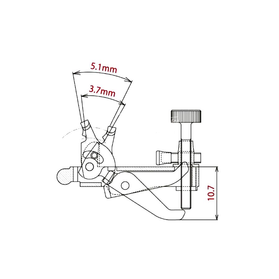 Microafinador para Violin. Mod: VA-01-R. Color: Black2