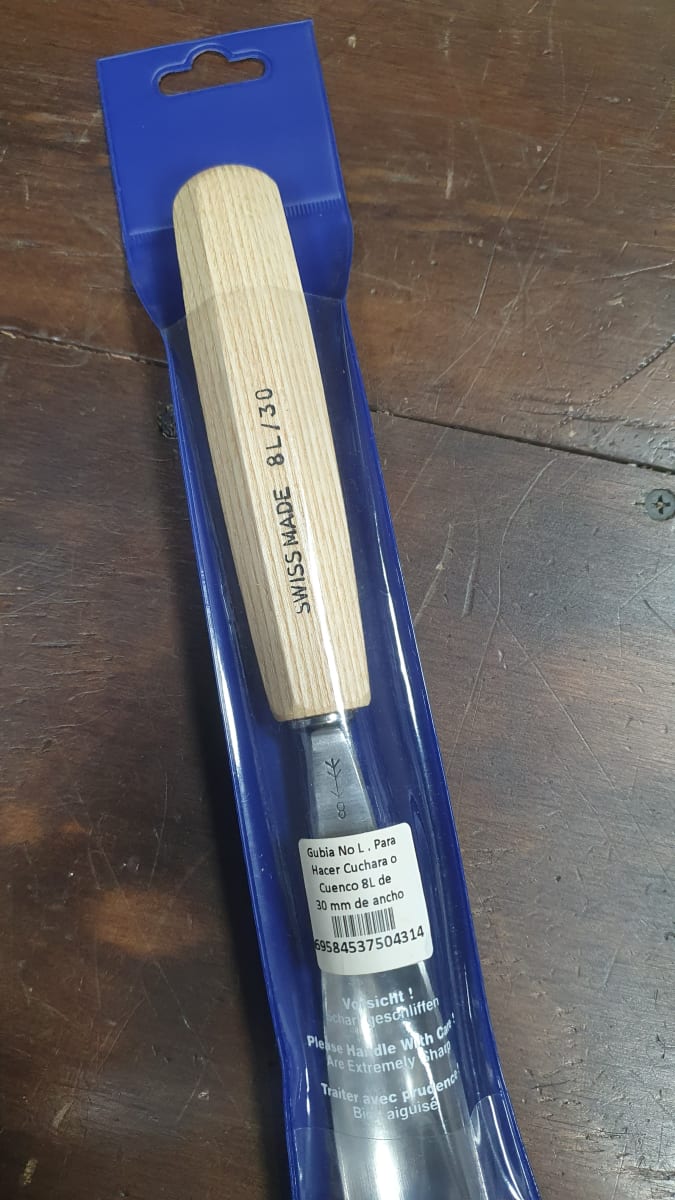 Gubia No 8L Semi Curva de 30 mm de ancho para hacer Cuchara o Cuenco3