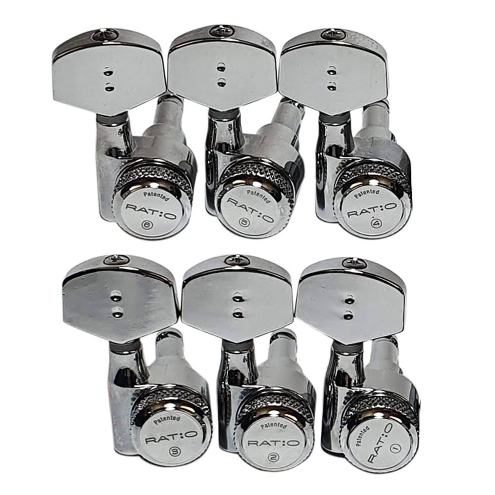 Clavijero 6L con Locking. Mod: PRL-8721-C0. Boton: 07. Color: Chrome5