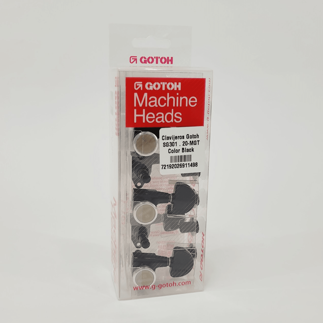 Clavijero Gotoh con Locking MGT 3L+ 3R Black SG301-20