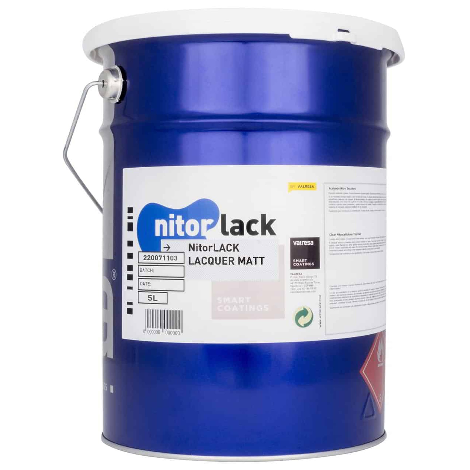 Nitrocelulosa Nitorlack Lacquer Matt de 5 lts