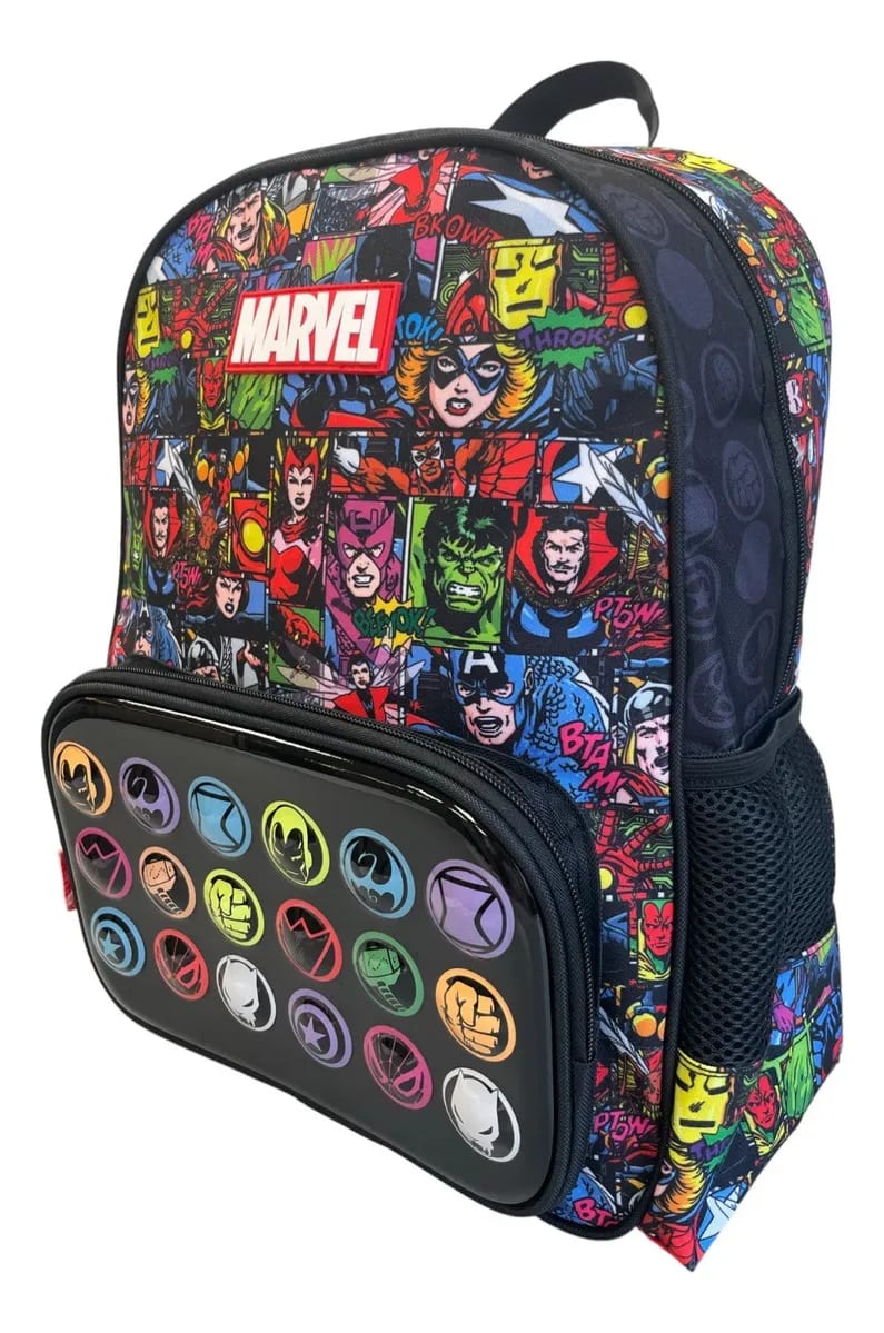 MOCHILA MARVEL BOTONES | Toy Max