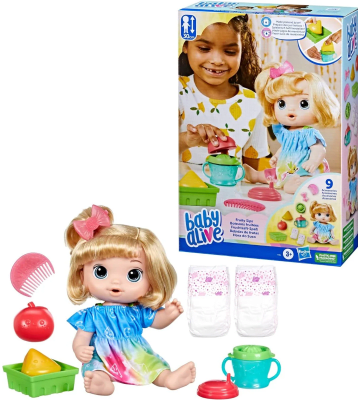 BABY ALIVE BEBIDA DE FRUTAS MANZANA - CABELLO RUBIO1