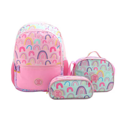 Set Infantil Mochila Lonchera Estuche Pop Street Rosada4